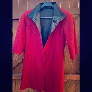 Reversible wool/satin jacket